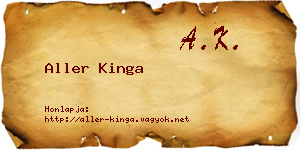 Aller Kinga névjegykártya